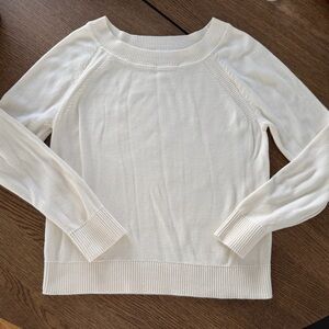 Banana Republic 100% Organic Cotton White Sweater • Women’s Size S